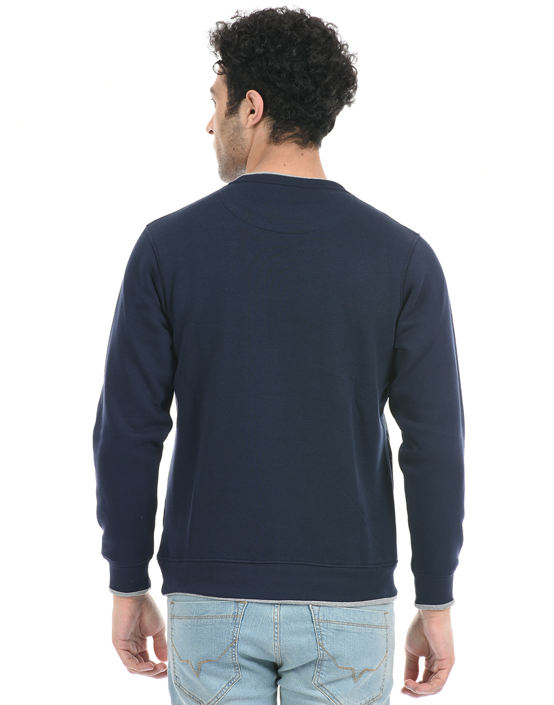 Cloak & Decker by Monte Carlo Men Printed Blue Sweatshirt